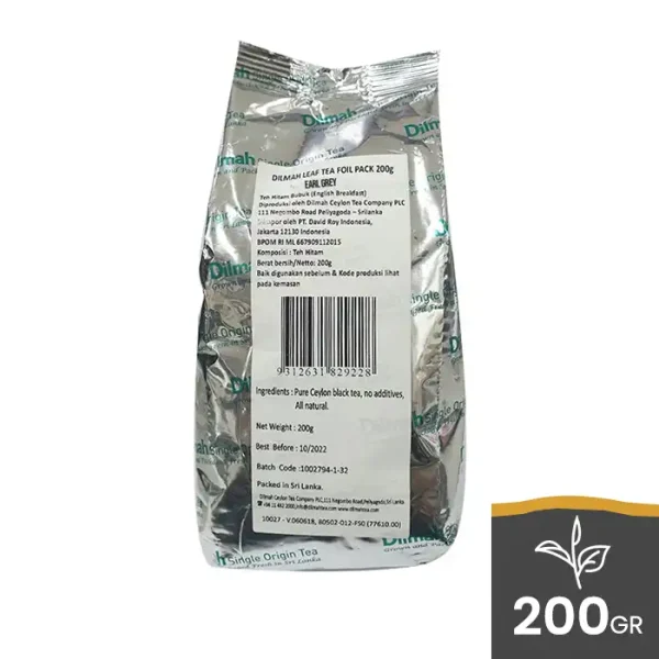 Dilmah Leaf Tea Foil Pack Earl Grey 200gr