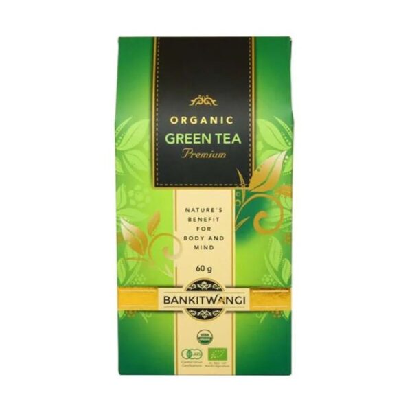 BANKITWANGI Premium Green tea Organic Box 60gr - Teh Hijau Organik