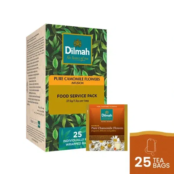 ONE COLOUR CAMOMILE Dilmah Pure One Colour Camomile Flowers 25s - Teh Celup