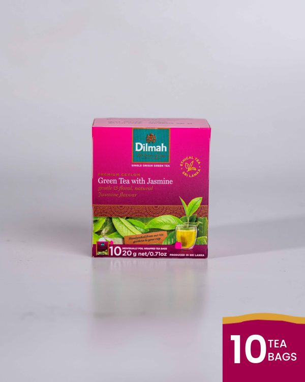 Green-tea-jasmine-10s Dilmah Green tea with Jasmine Envelopes 10s - Teh Celup